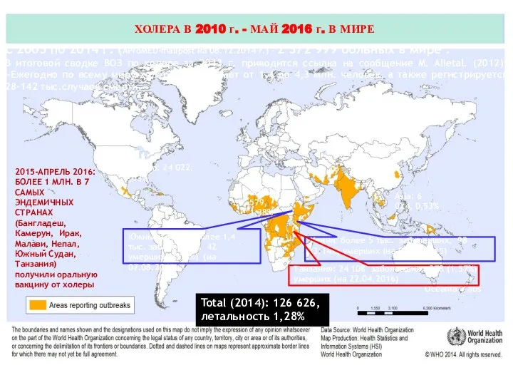 Южный Судан: более 1,4 тыс. заболевших, 42 умерших (3,14%) (на 07.08.2015) Africa:96