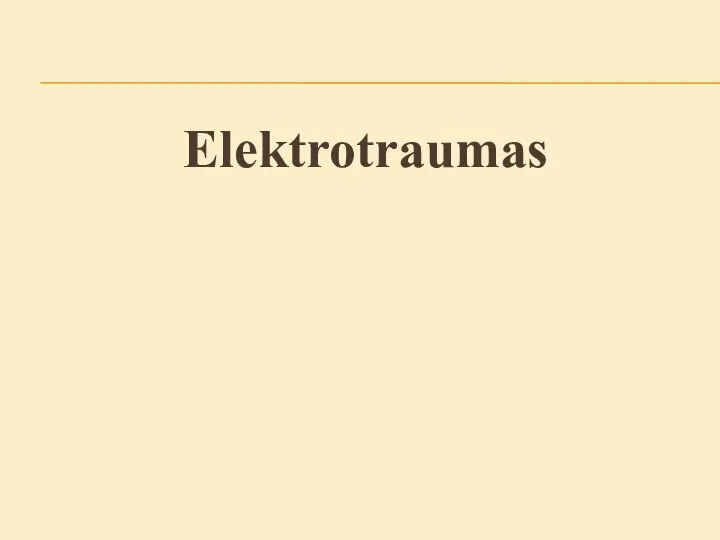 Elektrotraumas