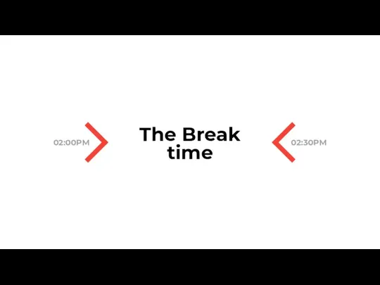 The Break time 02:00PM 02:30PM