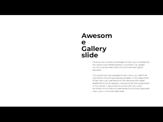 Awesome Gallery slide There are many variations of passages of Lorem Ipsum