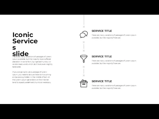 Iconic Services slide There are many variations of passages of Lorem Ipsum