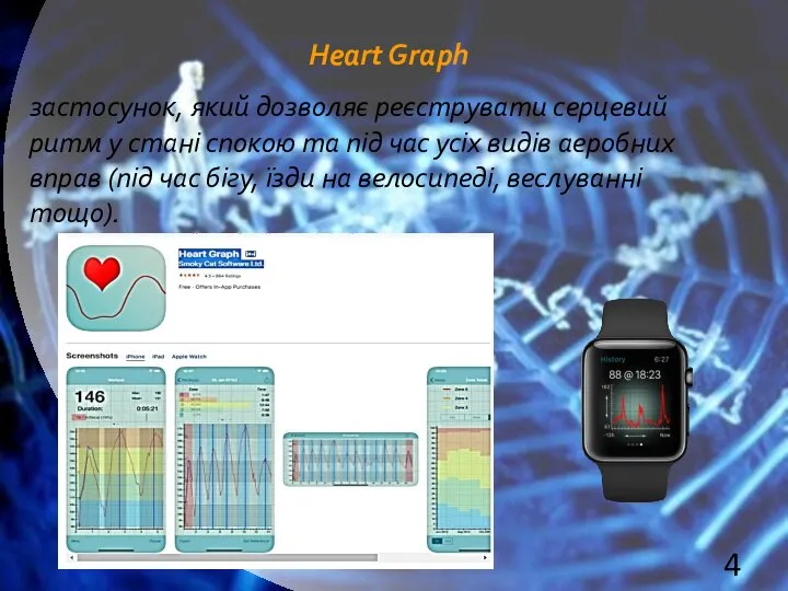 Heart Graph застосунок, який дозволяє реєструвати серцевий ритм у стані спокою та