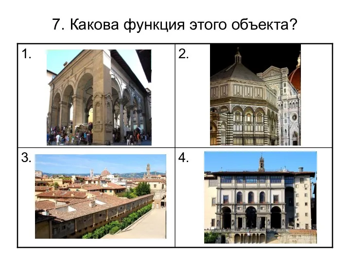 7. Какова функция этого объекта?