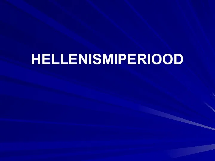 HELLENISMIPERIOOD