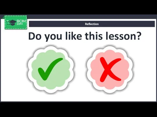 Do you like this lesson? Reflection