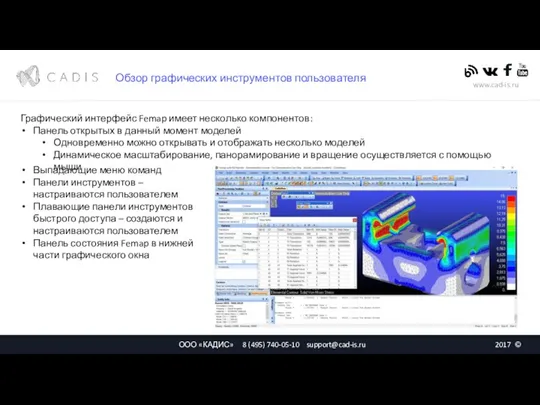 Обзор графических инструментов пользователя Графический интерфейс Femap имеет несколько компонентов: Панель открытых