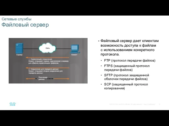 Сетевые службы Файловый сервер Файловый сервер дает клиентам возможность доступа к файлам