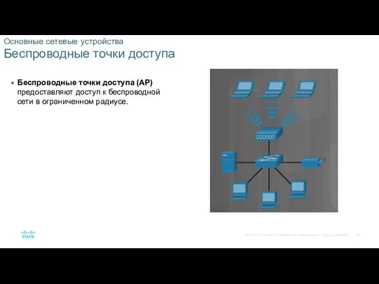 Беспроводные точки доступа (AP) предоставляют доступ к беспроводной сети в ограниченном радиусе.