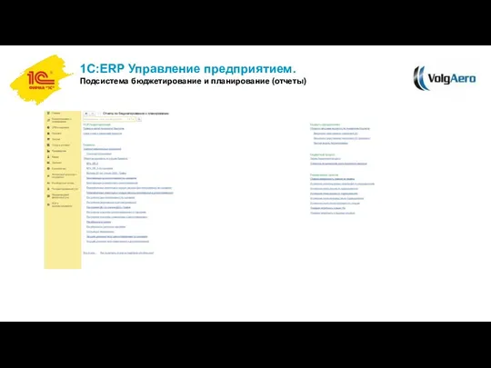 1С:ERP Управление предприятием. Подсистема бюджетирование и планирование (отчеты)