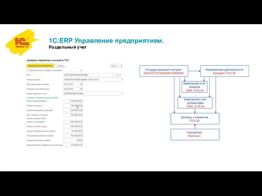 1С:ERP Управление предприятием. Раздельный учет