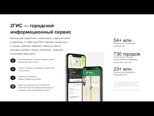 Бесплатный справочник, точная карта, товарный поиск и навигатор. С 1999 года 2ГИС