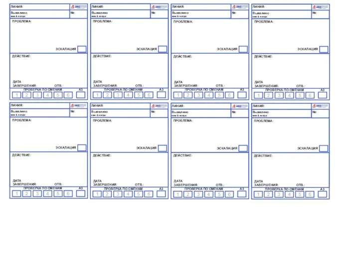 PDCA Action Cards