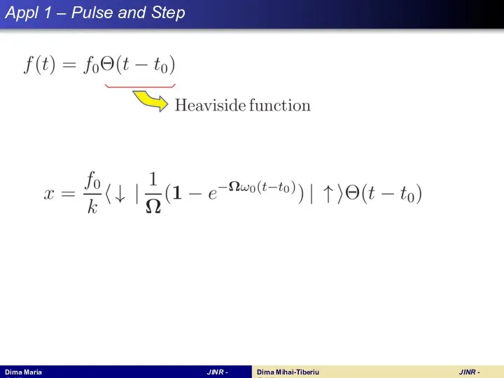 Appl 1 – Pulse and Step