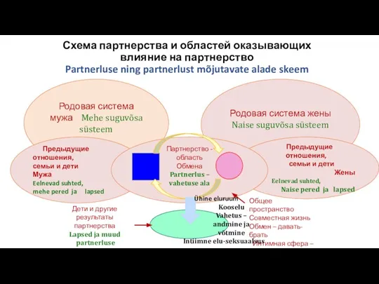 Схема партнерства и областей оказывающих влияние на партнерство Partnerluse ning partnerlust mõjutavate