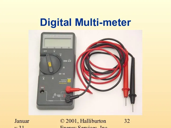 © 2001, Halliburton Energy Services, Inc. January 31, 2001 Digital Multi-meter