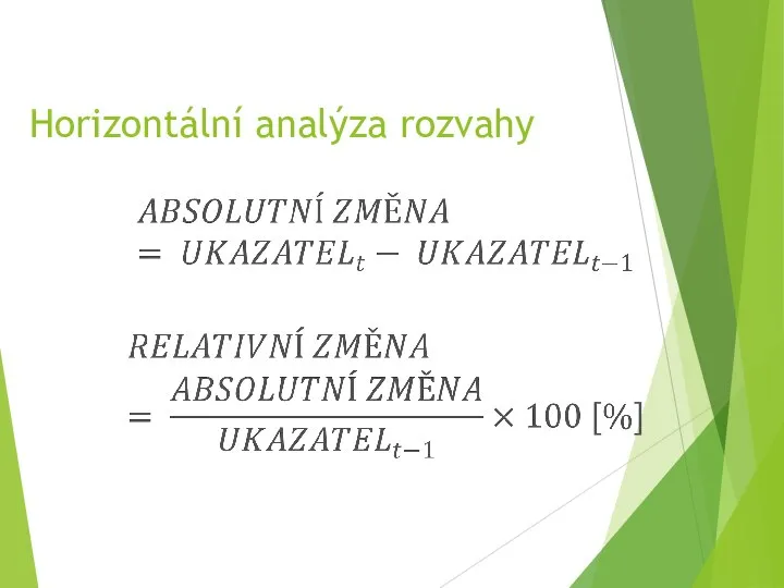 Horizontální analýza rozvahy