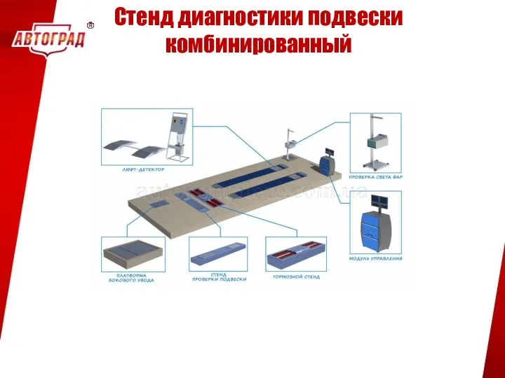 Стенд диагностики подвески комбинированный