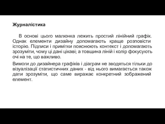 Журналістика В основі цього малюнка лежить простий лінійний графік. Однак елементи дизайну