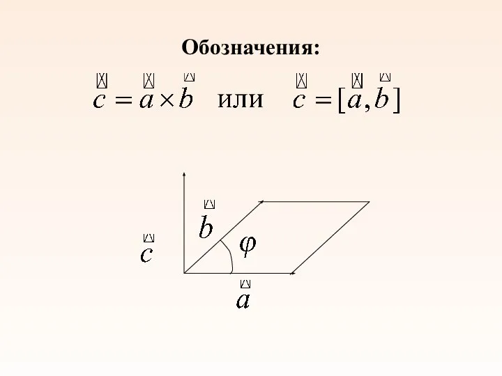 Обозначения: