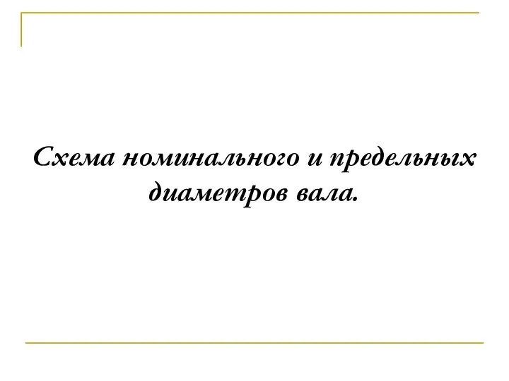 Схема номинального и предельных диаметров вала.