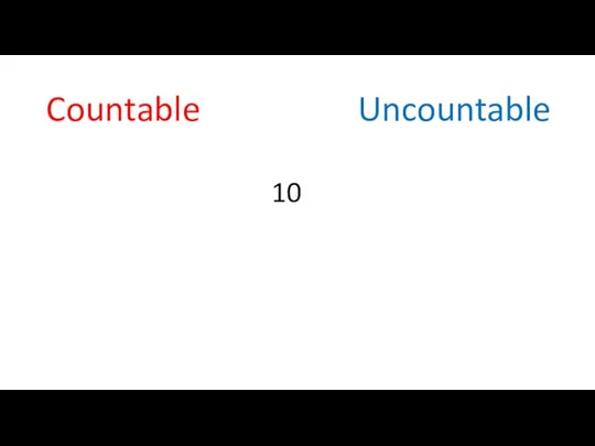 Countable Uncountable 10