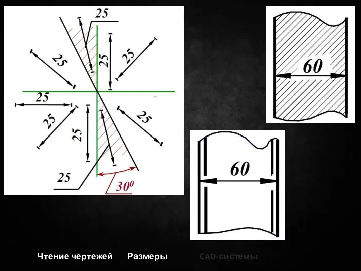 Чтение чертежей Размеры CAD-системы