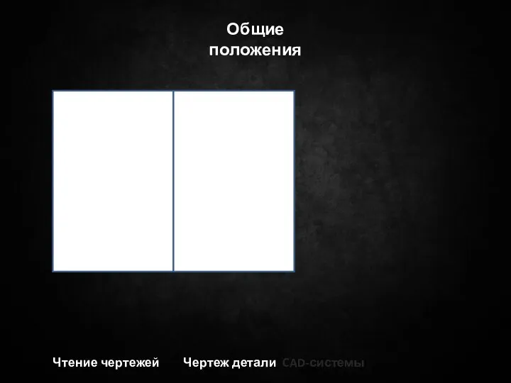 Чтение чертежей Чертеж детали CAD-системы Общие положения