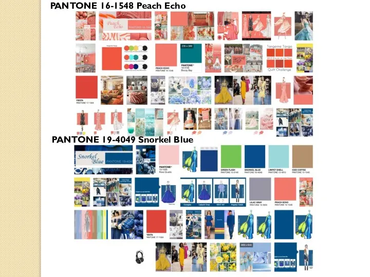 PANTONE 16-1548 Peach Echo PANTONE 19-4049 Snorkel Blue