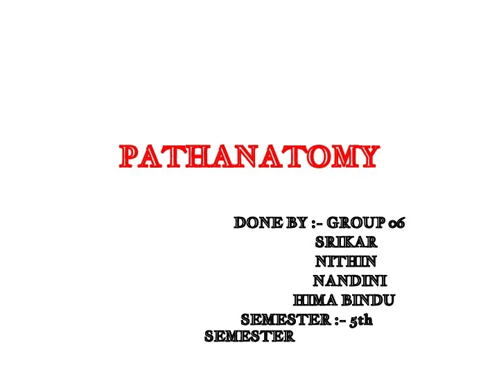 Pathanatomy