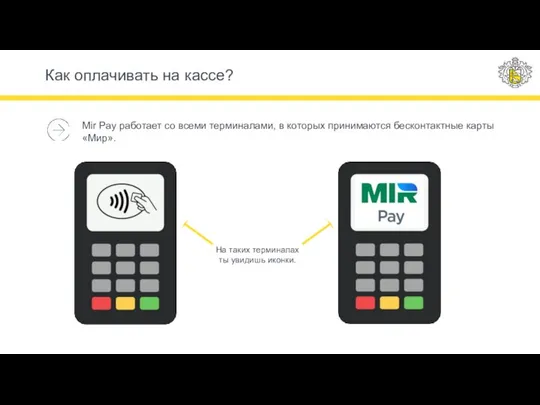 Как оплачивать на кассе? Mir Pay работает со всеми терминалами, в которых