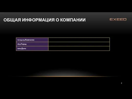 ОБЩАЯ ИНФОРМАЦИЯ О КОМПАНИИ