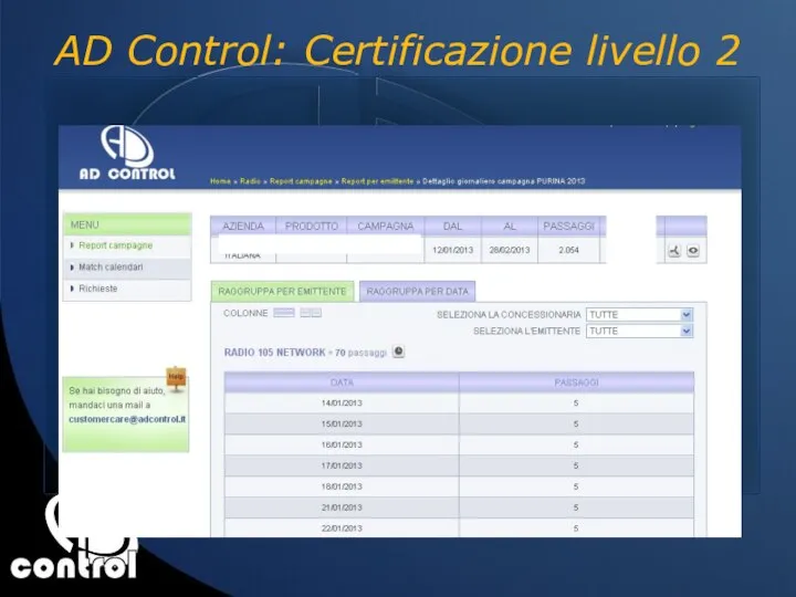 AD Control: Certificazione livello 2