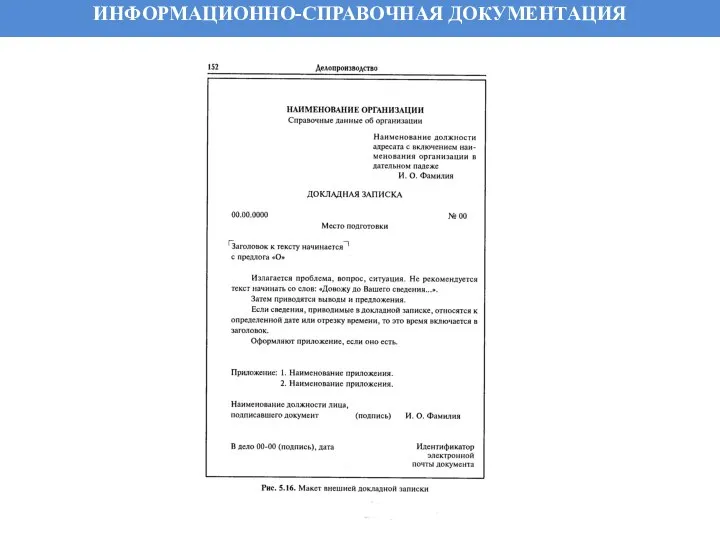 ИНФОРМАЦИОННО-СПРАВОЧНАЯ ДОКУМЕНТАЦИЯ