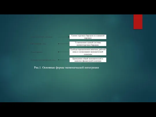 Рис.1. Основные формы экономической интеграции