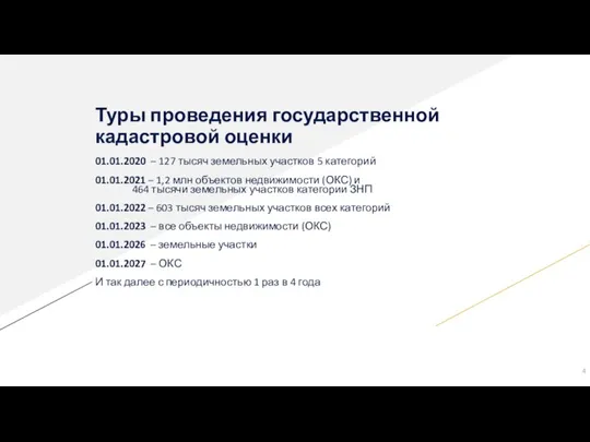 Туры проведения государственной кадастровой оценки 01.01.2020 – 127 тысяч земельных участков 5