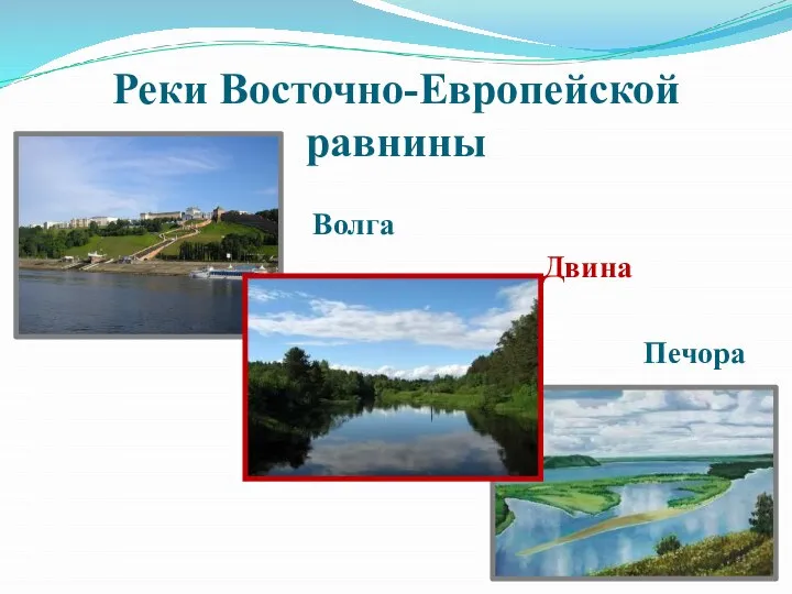 Реки Восточно-Европейской равнины Волга Двина Печора