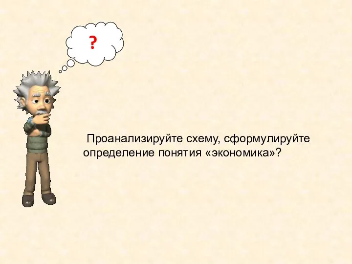 Проанализируйте схему, сформулируйте определение понятия «экономика»? ?