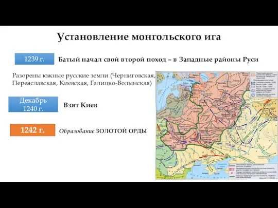 Установление монгольского ига Батый начал свой второй поход – в Западные районы