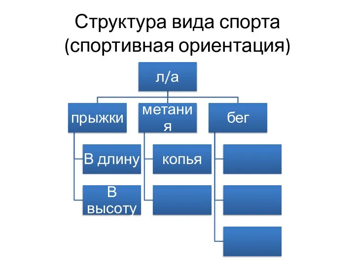 Структура вида спорта (спортивная ориентация)