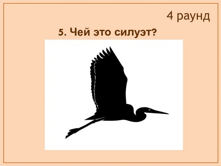 5. Чей это силуэт? 4 раунд