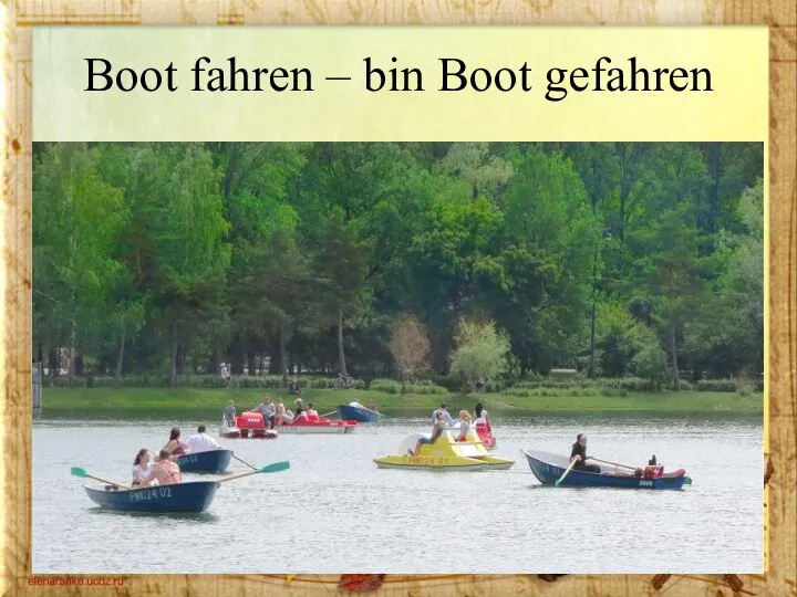 Boot fahren – bin Boot gefahren