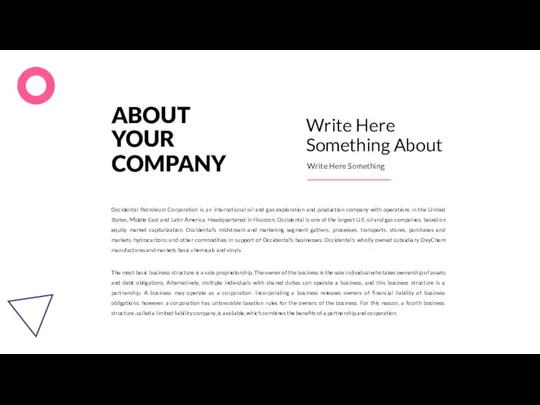 Write Here Something About Write Here Something Occidental Petroleum Corporation is an