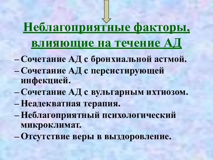 Сочетание АД с бронхиальной астмой. Сочетание АД с персистирующей инфекцией. Сочетание АД