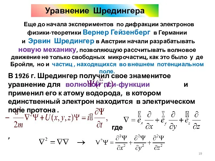 Еще до начала экспериментов по дифракции электронов физики-теоретики Вернер Гейзенберг в Германии