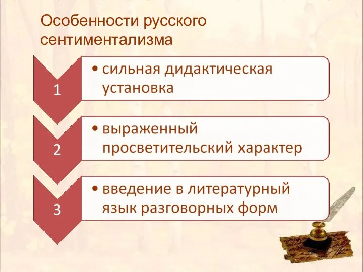 Особенности русского сентиментализма