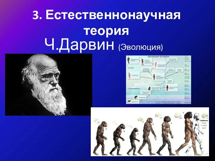 3. Естественнонаучная теория Ч.Дарвин (Эволюция)