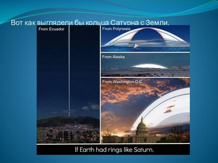 Вот как выглядели бы кольца Сатурна с Земли.