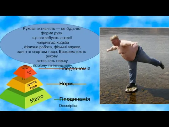 Рухова активність — це будь-які форми руху, що потребують енергії , наприклад