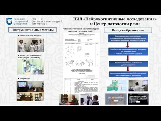 ● Видео-ЭЭГ-мониторинг ● Магнитно-резонансная томография (МСЧ КФУ) ● Айтрекинг Инструментальные методы ●