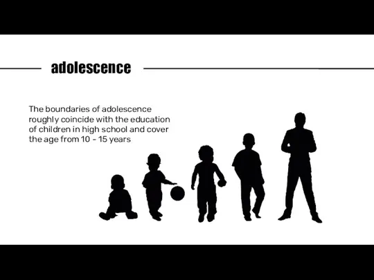 adolescence The boundaries of adolescence roughly coincide with the education of children
